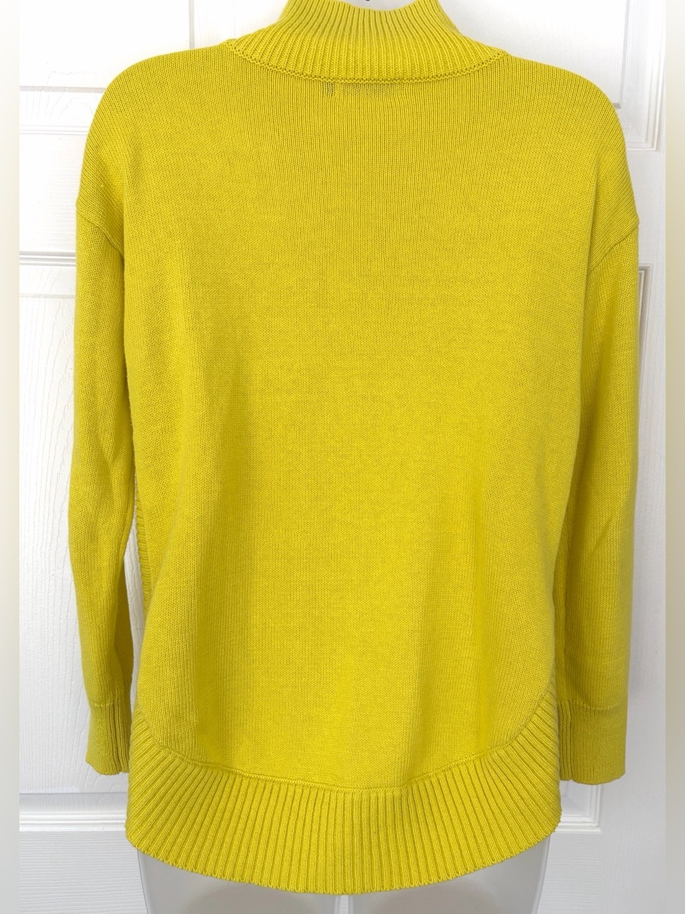 Zaket & Plover Sweater Funnel Neck Cashmere Cotton Blend Sweater Yellow XS - Picture 5 of 13